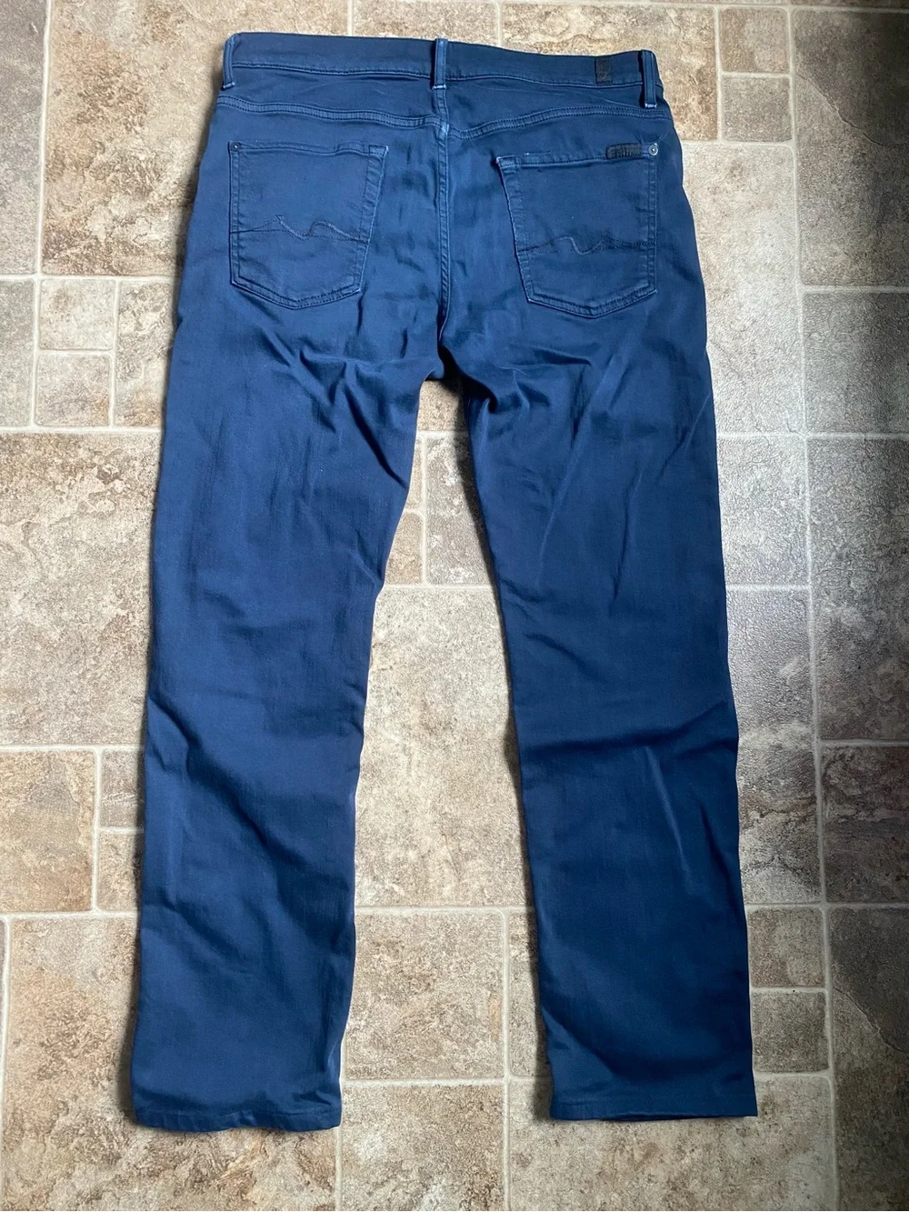 7 For All Mankind Luxe Performance Slimmy V Jeans Mens 34x30 Dark Blue